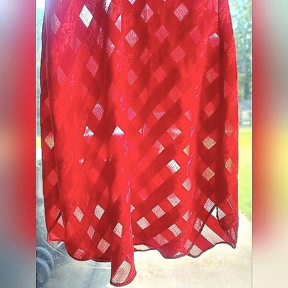 Vintage Lucie Ann II Red Slip Dress Nightgown Medium - Picture 5 of 10